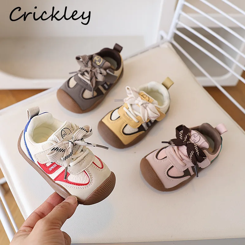 

Модная повседневная обувь в стиле пэчворк для маленьких мальчиков и девочек, детские кроссовки с петлями на крючках из искусственной кожи, нескользящая детская спортивная обувь с мягкой подошвой