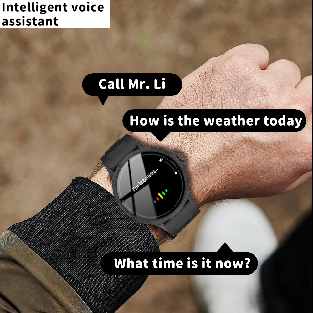 بلوتوث دعوة Smartwatch النساء شاشة AMOLED مراقب معدل ضربات القلب مقاوم للماء الساعات الذكية الرجال مساعد الصوت لنظام IOS أندرويد
