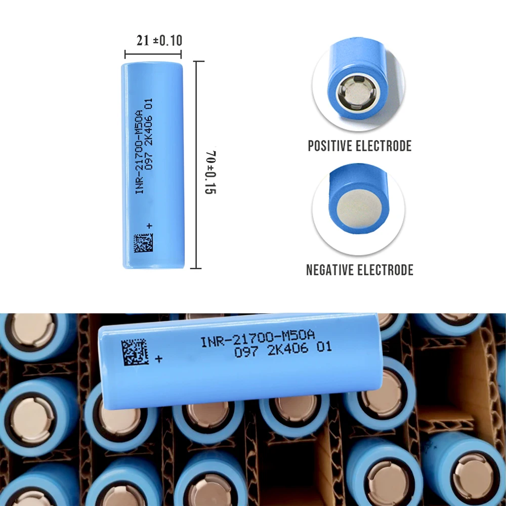 21700 Battery Rechargeable Battery 3.7V 21700 4200mah to 5000mah Capacity Lithium bateria For electric scooter Bicycle tools