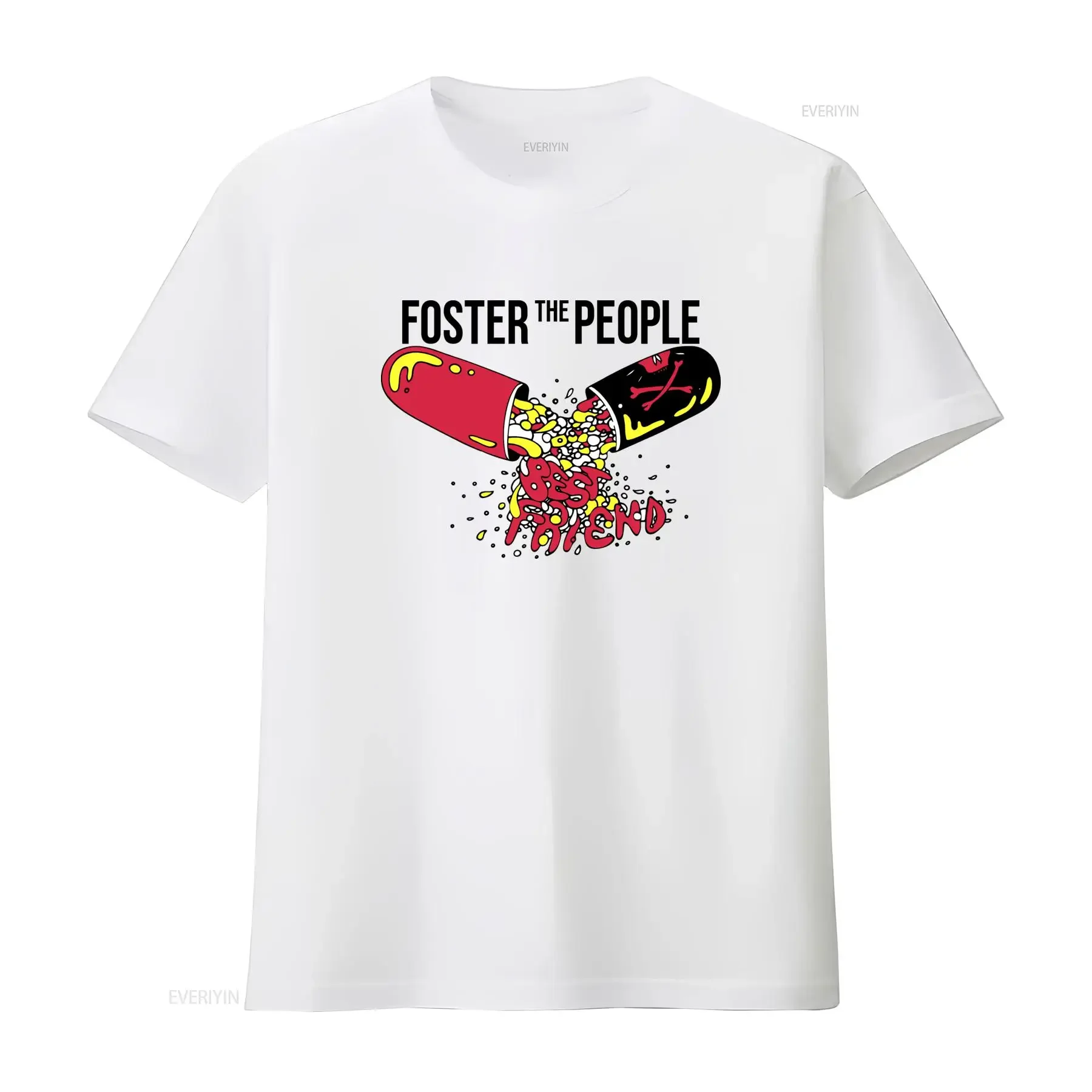 Foster The People 2014 Best Friend Tour T Shirt Available in Full Sizes from S to 5XL vintage Washed Versatile Slightly Casual