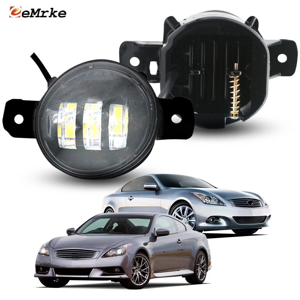 

Upgrade 30W Led Fog Lights 12V for Infiniti G37 Q60 2011 2012 2013 2014 2015 with Lens DRL PTF Front Fog Driving Lamp Assembly