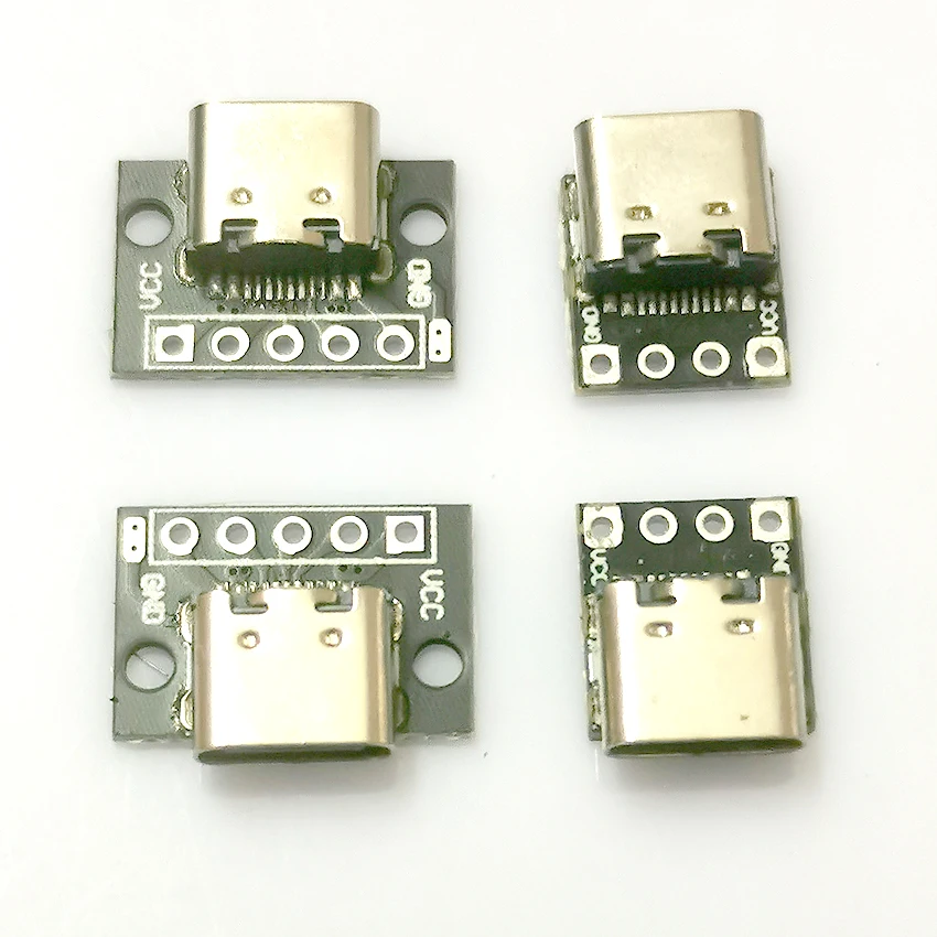 Placa fija tipo C interfaz de carga de datos de asiento hembra usb3.1 cabeza hembra con conector de placa PCB DIY