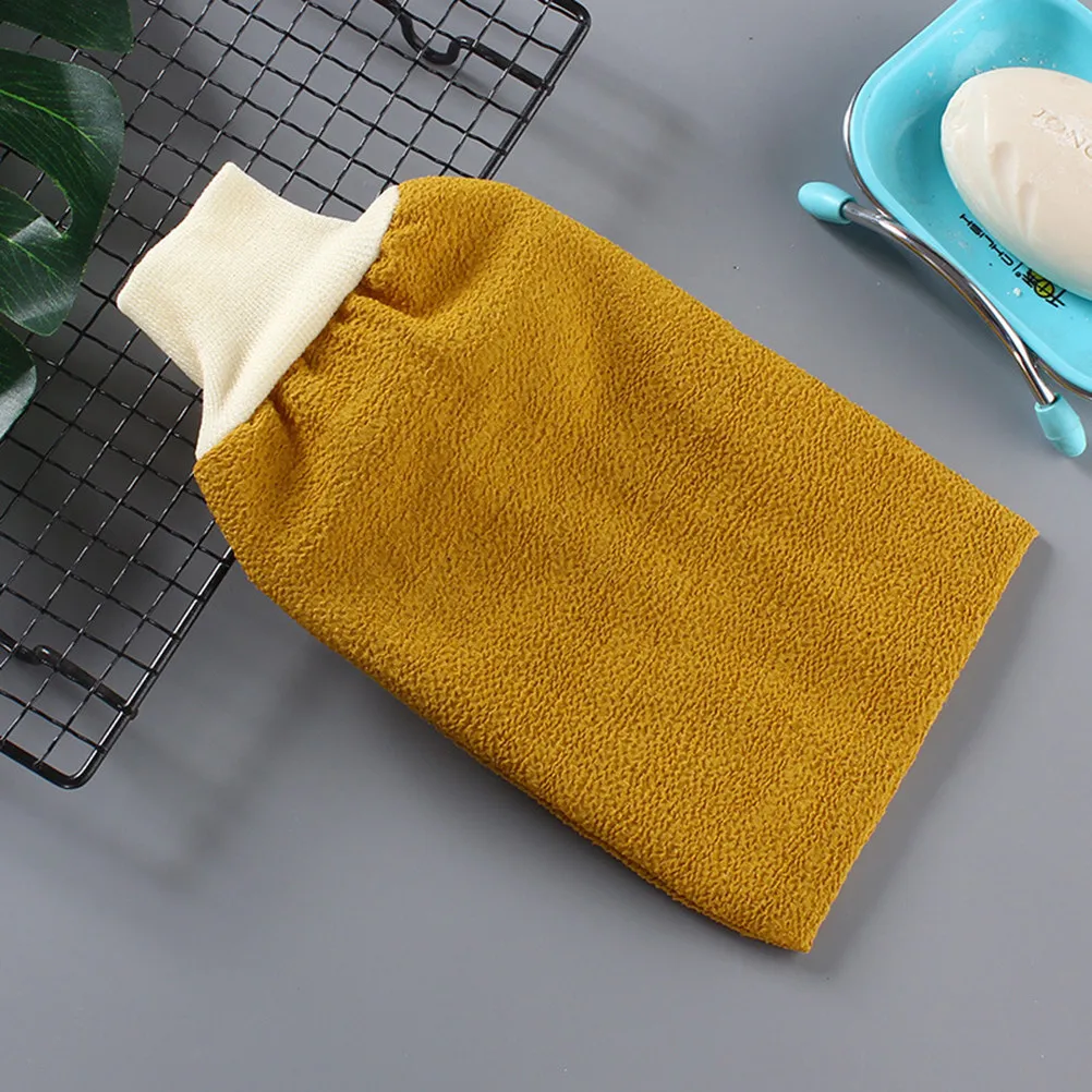 4Pcs Exfoliating Bath Gloves Premium Soft Thick Wash Towel for Dead Skin Removal Body Scrub Shower Mitts Travel Home Use