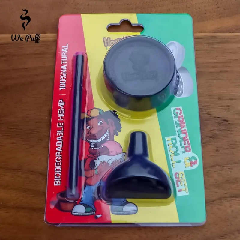 WE PUFF Funnel Rolling Paper DIY Cigarette Rod Tobacco Grinder Set Grind Dry Herb Horn Tube Filler Pipe Smoking Accessories