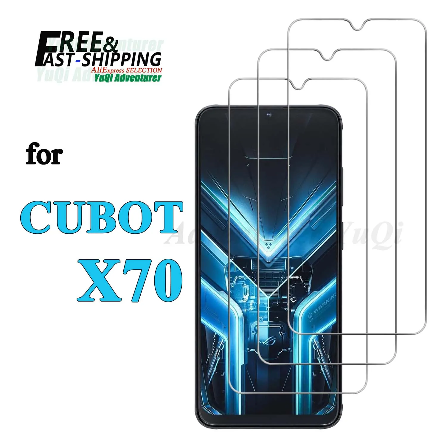 Screen Protector For CUBOT X70 Tempered Glass High Aluminum Transparent 9H Clear Case Friendly