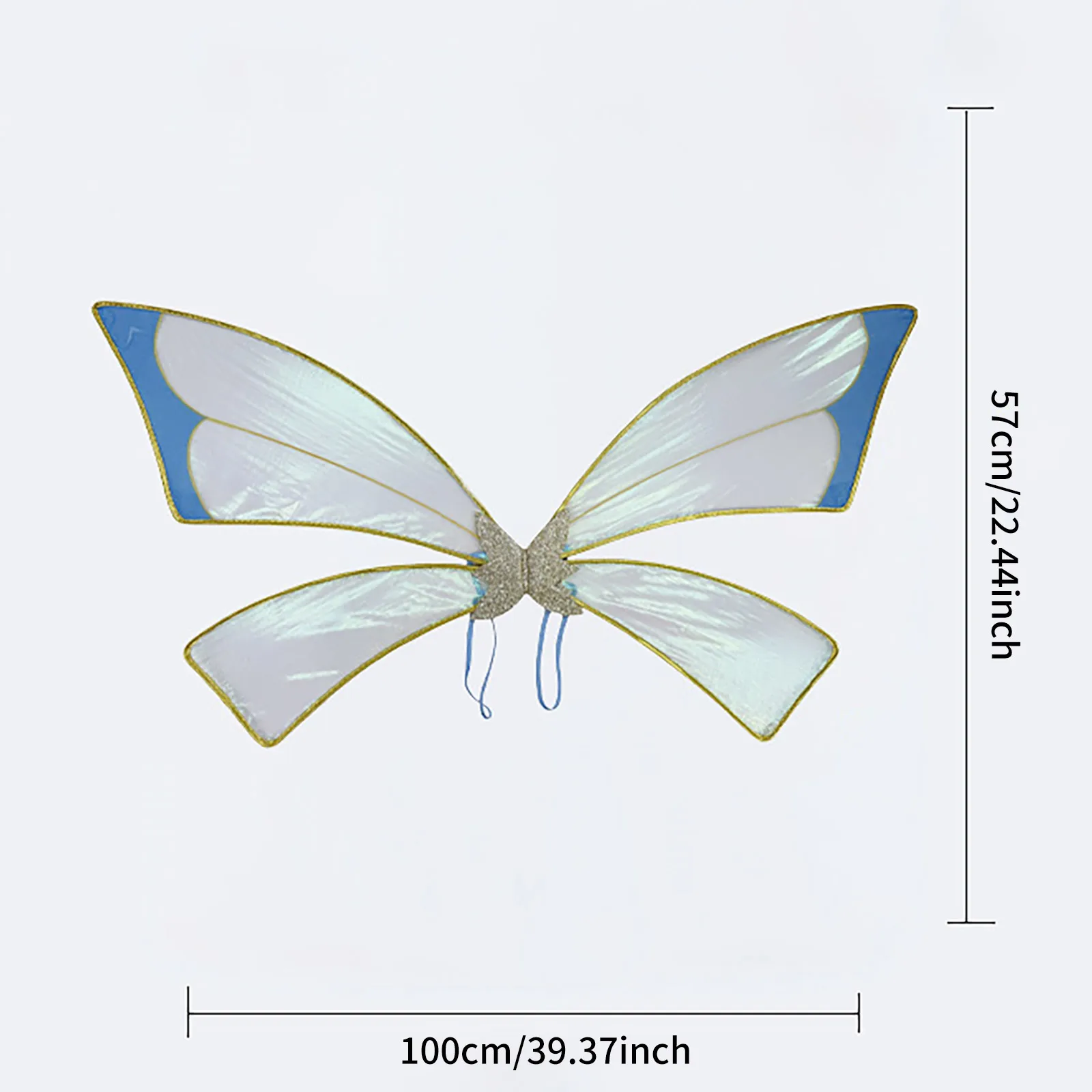 أجنحة الفراشة لجميع القديسين، فستان تنكري قزحي الألوان اللامعة من الأورجانزا، أجنحة الجنية، إكسسوارات أزياء الحفلات