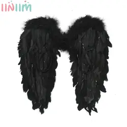 Boy Girl Adult Angel Devil White Black Feather Wings Fallen Angel Little Wings Halloween Carnival Birthday Party Cosplay Costume