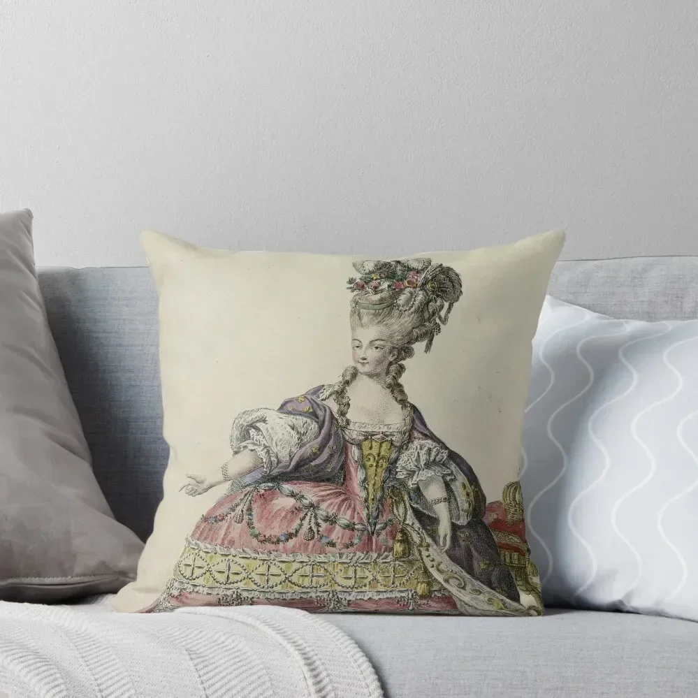 Marie-Antoinette - Claude-Louis Desrais Throw Pillow Cushion Covers For Living Room bed pillows pillow