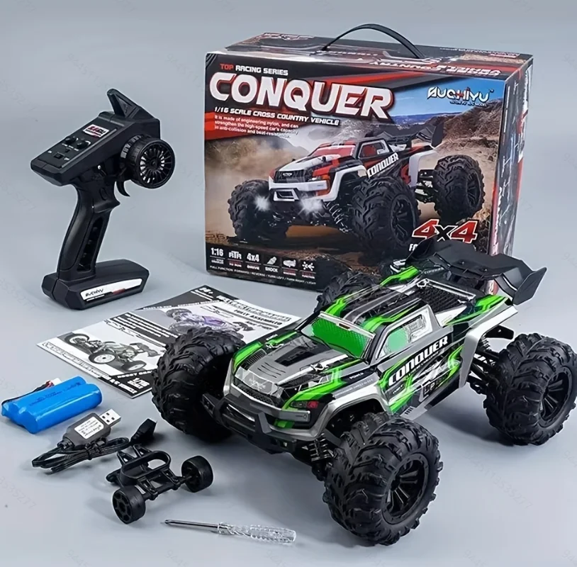 "1:16 4WD RC auto (50 km/u): LED-verlichting, off-road hogesnelheidsdrift. Voor jongens en terreinfans. Monstertruck speelgoed – Kerstmis en nieuw