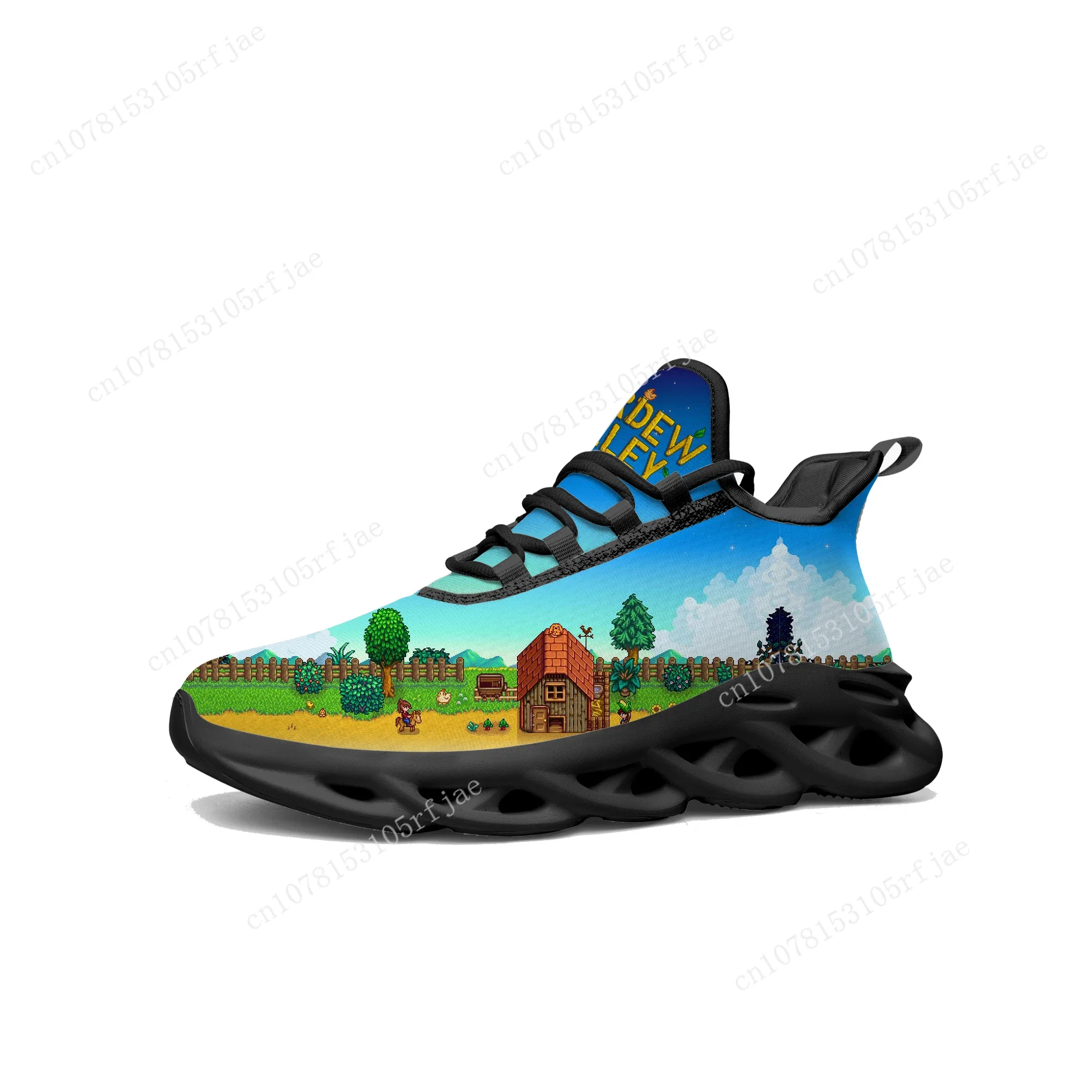 Stardew Valley Flats Sneakers Hot Cartoon Game Mens Womens Teenager Sports Running Shoes High Quality Tailor Made Lace Up Shoes