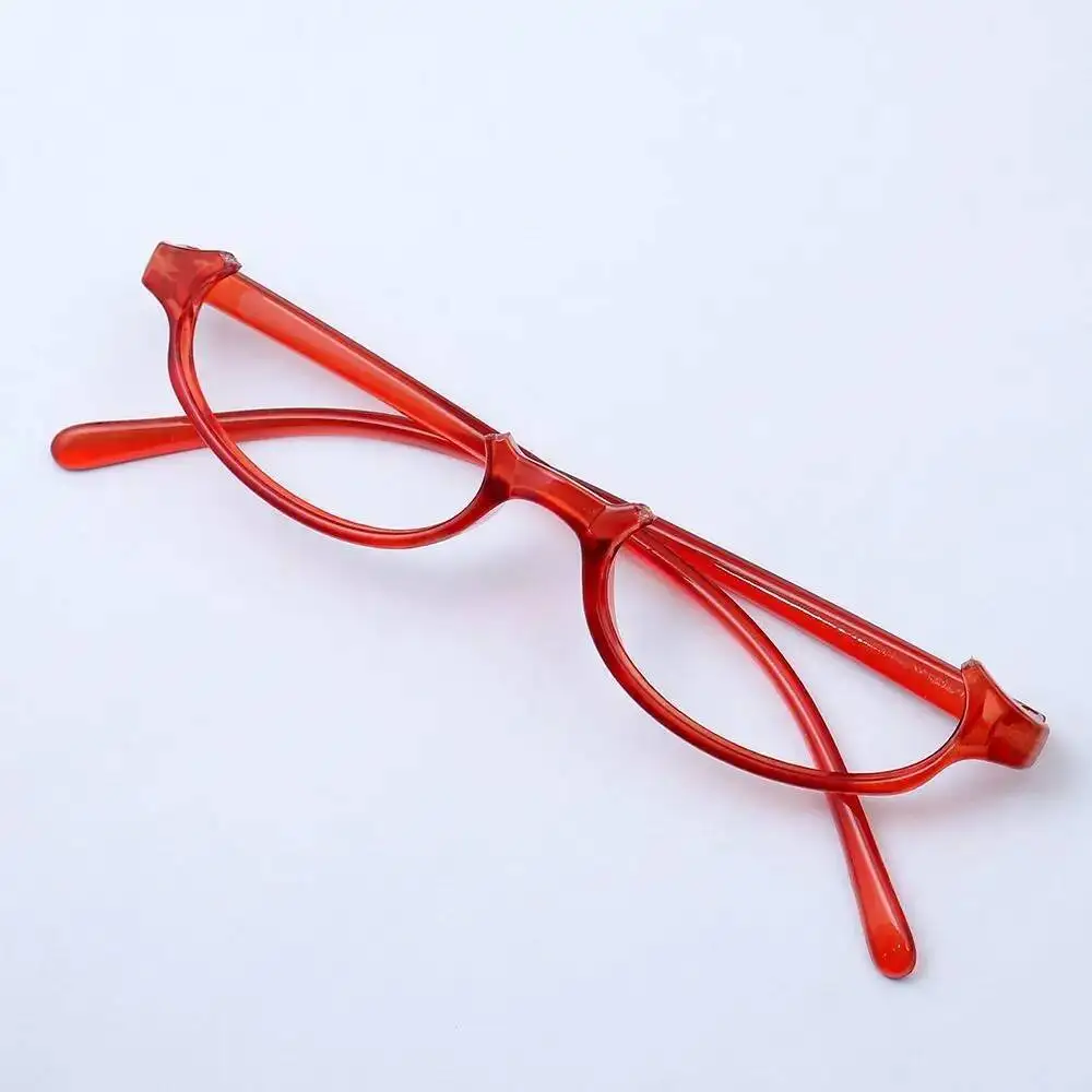 أنيمي لعبة أنيمي لعبة دا دان تأثيري نظارات حمراء نصف إطار عدسة مسطحة