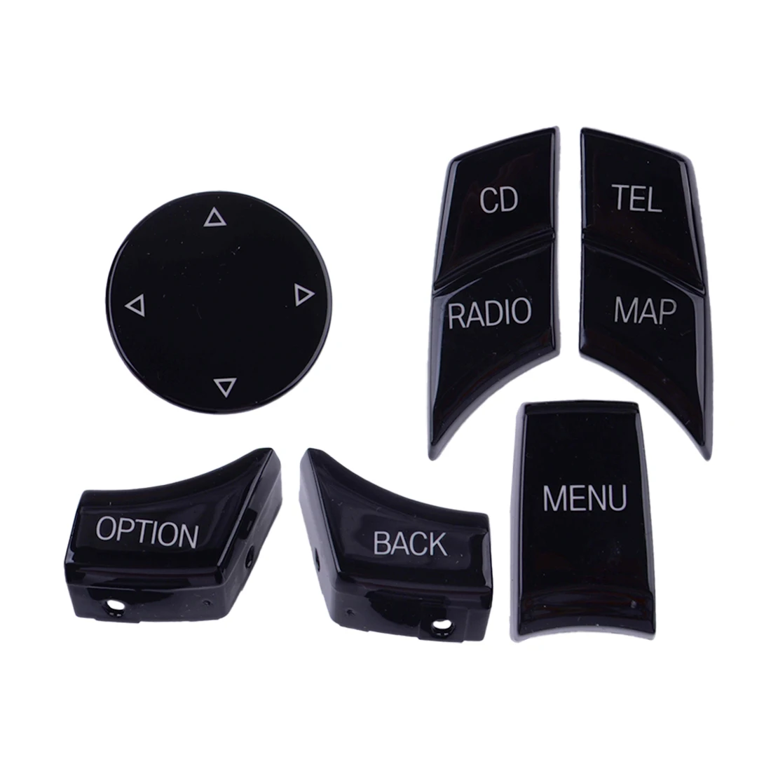 

65829206446 Ремкомплект крышки кнопки мультимедиа, подходит для BMW F07 F10 F06 F12 F02 F04 X3 F25 2011-2012, глянцевый черный АБС-пластик