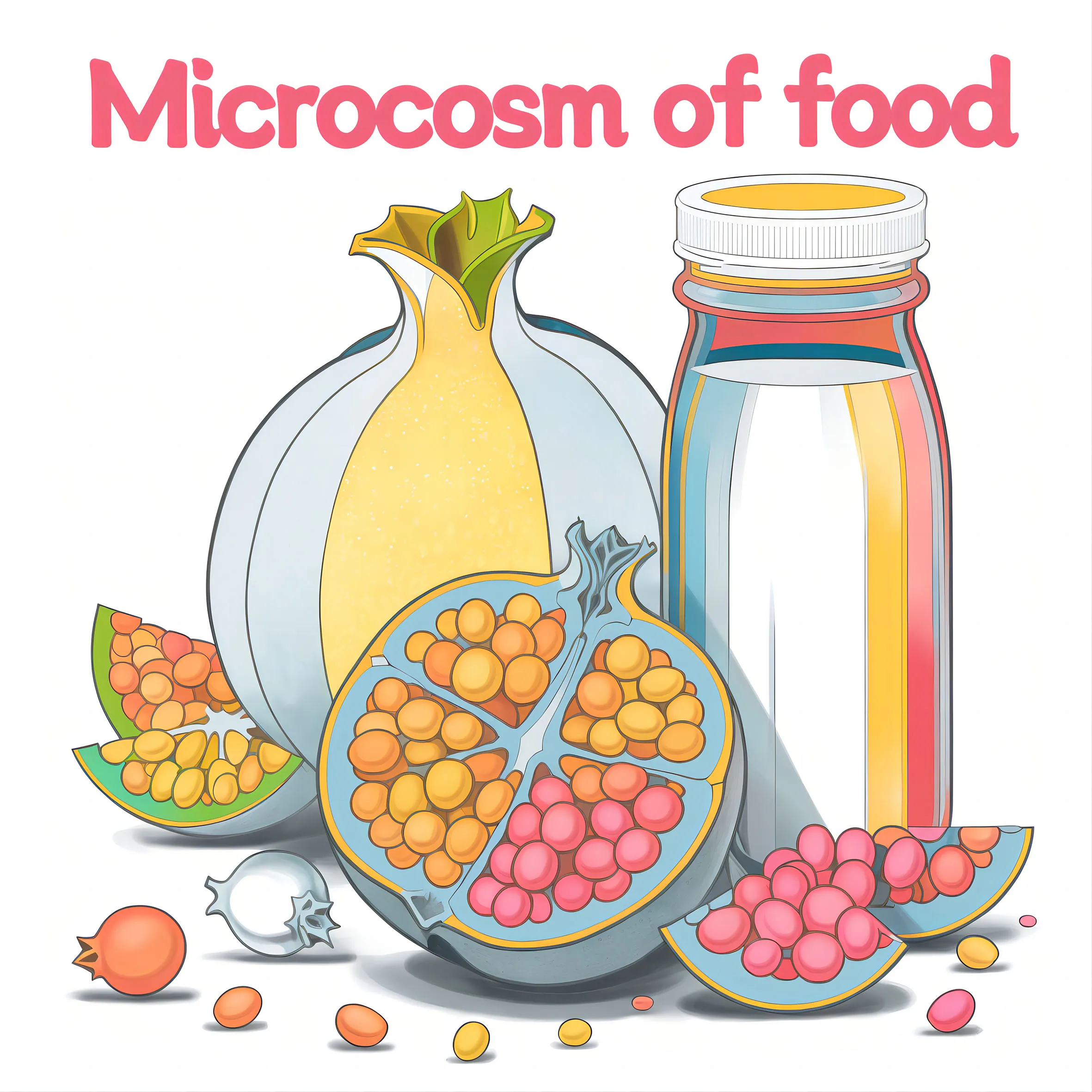 

Microcosm of food Coloring Book 24 Page Adult Picture Books Gift For Birthday Party Relieve Stress Kill Time Graffiti Painting