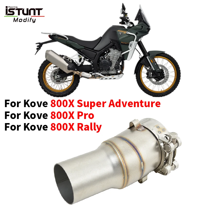 Slip On For Kove 800X Adventure Rally Pro 800 X ADV 2023 - 2026 Middle Link Pipe 51mm Muffler Motorcycle Exhaust Escape Systems