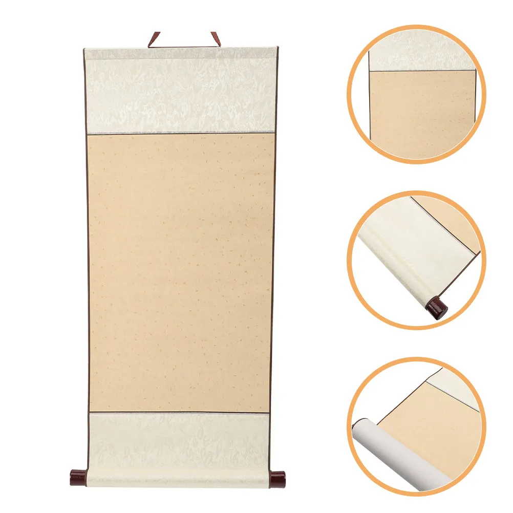 

Blank Hanging Scroll Chinese Calligraphy Paper Scroll Multi Function Calligraphy Art Painting Practicing Rice Paper for Wall