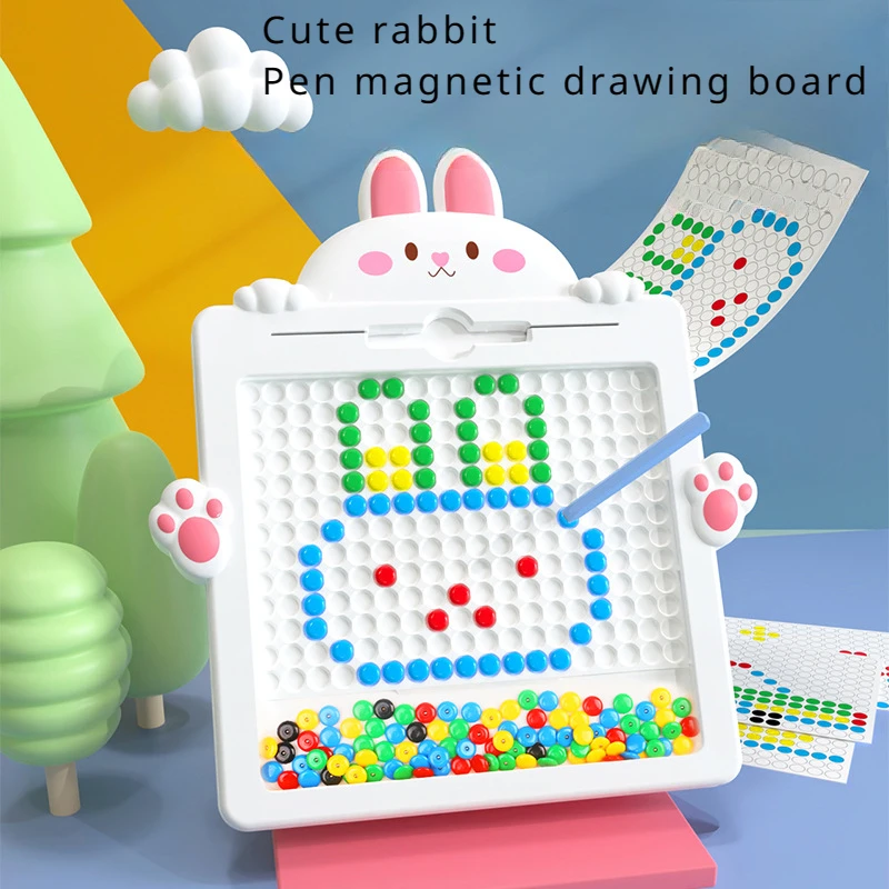 子供磁気製図板ワードパッドベビーカラーかわいいウサギボードアート教育描画おもちゃ描画ツールギフト子供のおもちゃ