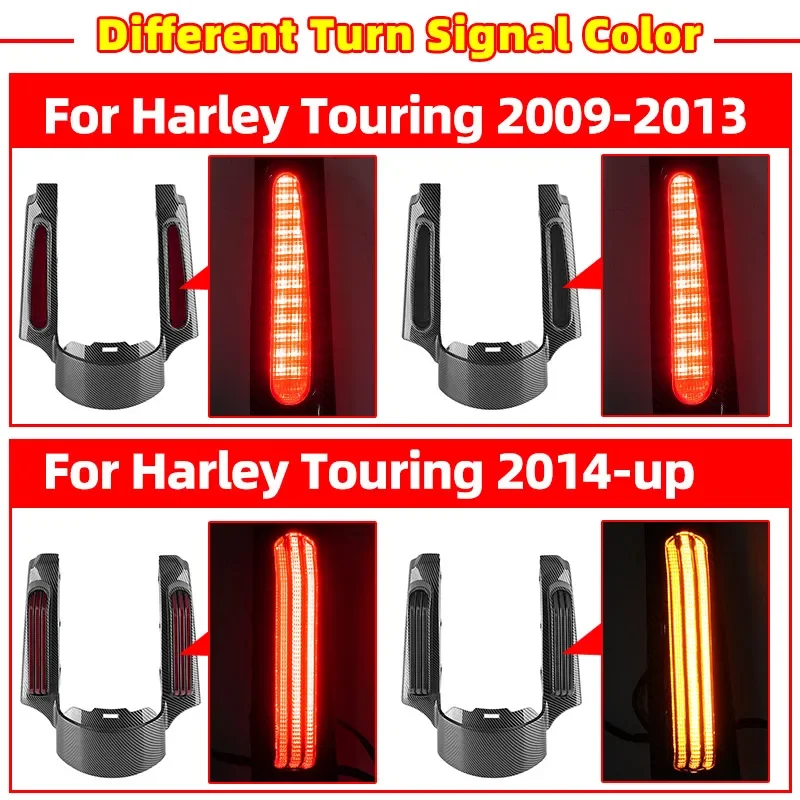 Motorcycle LED Rear Fender Extension Fascia W/Light For Harley Touring FLHR Street Road Electra Glide Ultra Limited FLHX 2009-up