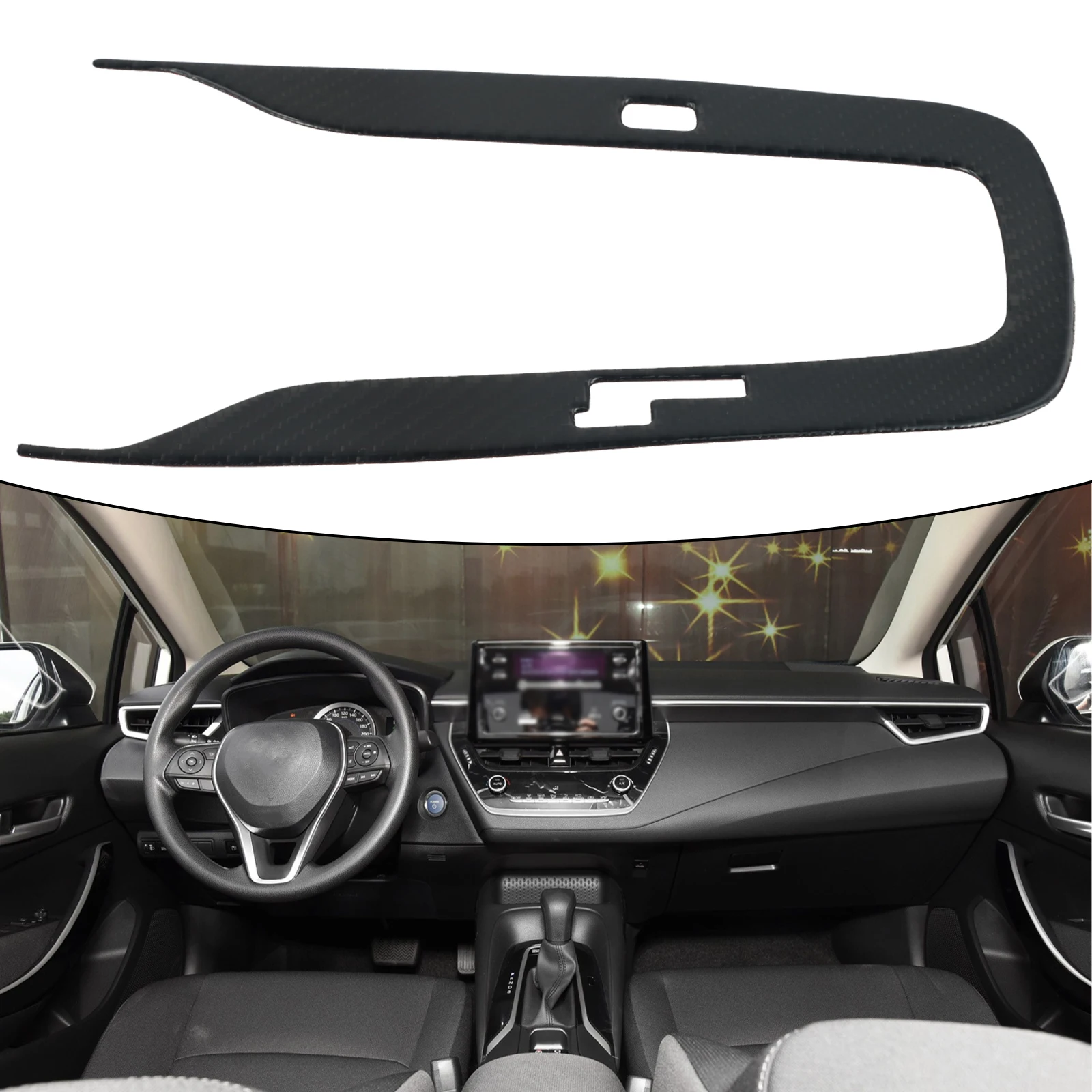 Car Gear Shift Frame Carbon Fiber Gear Shift Cover For Car Enthusiasts Decorative Car Accessory Dust Protection