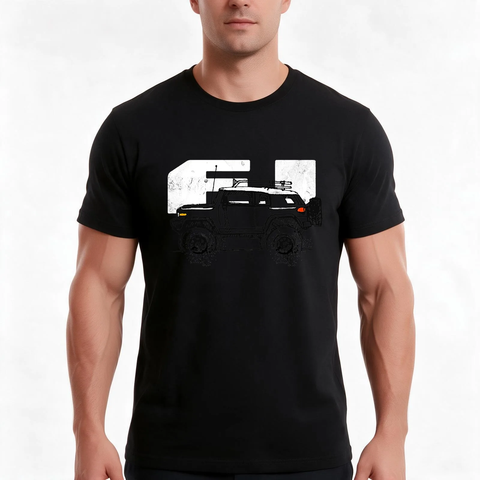 FJ Cruiser - Sketch artist Profile best gift for FJ's Dad Mom birthday gift off road T-Shirt Summer Casual Cotton Tee