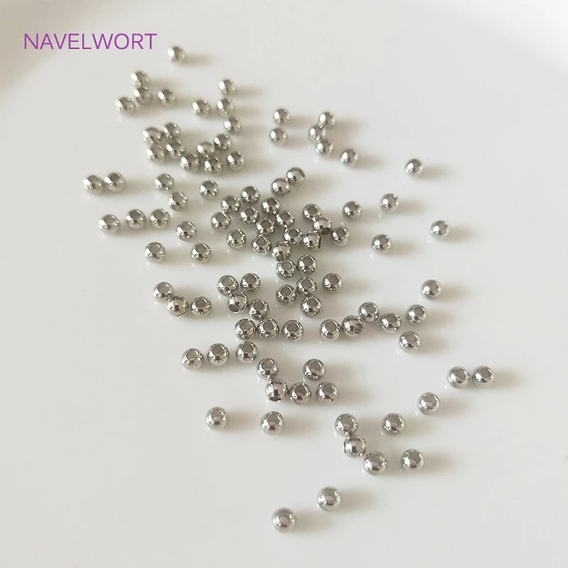 Schmuckherstellungszubehör, 2 mm–6 mm, 14 Karat/18 Karat echt vergoldet, runde Abstandsperlen, Zubehör, DIY-Perlen-Schmuckherstellung – Detail 22