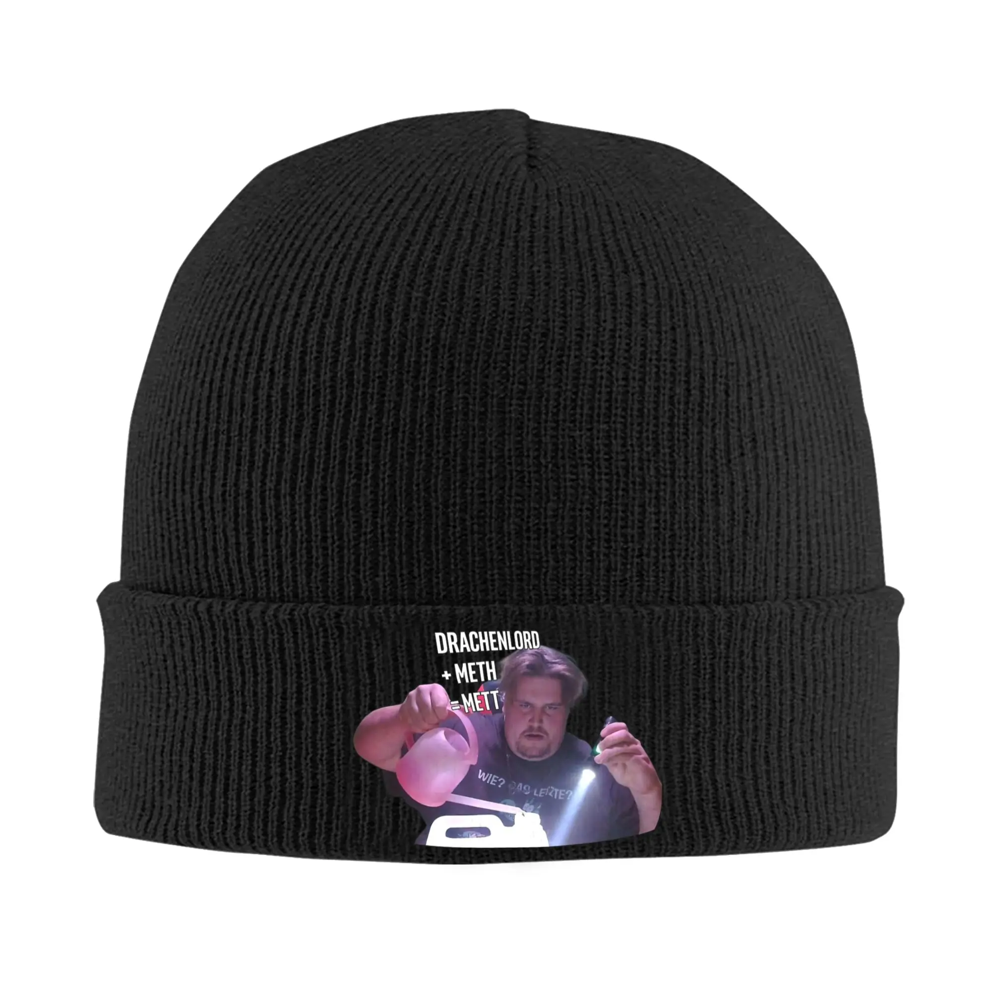 Drachenlord Poster Rainer Winkler Knitted Hat for Women Men Beanie Autumn Winter Hot Sale Hat Acrylic Superstar Casual Caps