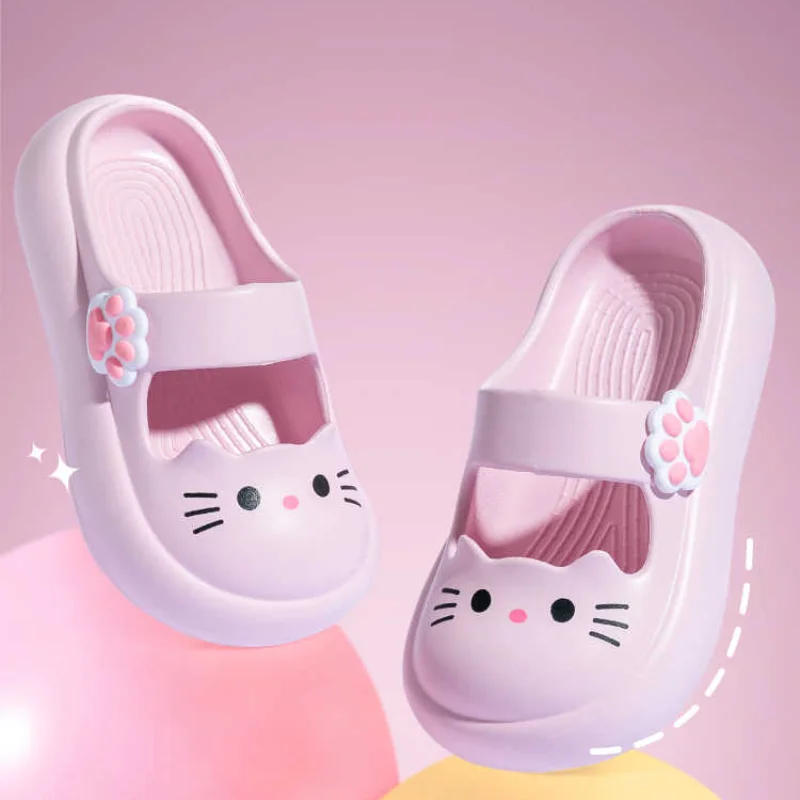 

Sanrio/Детская садовая обувь Kawaii, летняя пляжная обувь «Hello Kitty», сандалии, домашняя обувь, тапочки, повседневная обувь, модная обувь с героями мультфильмов аниме