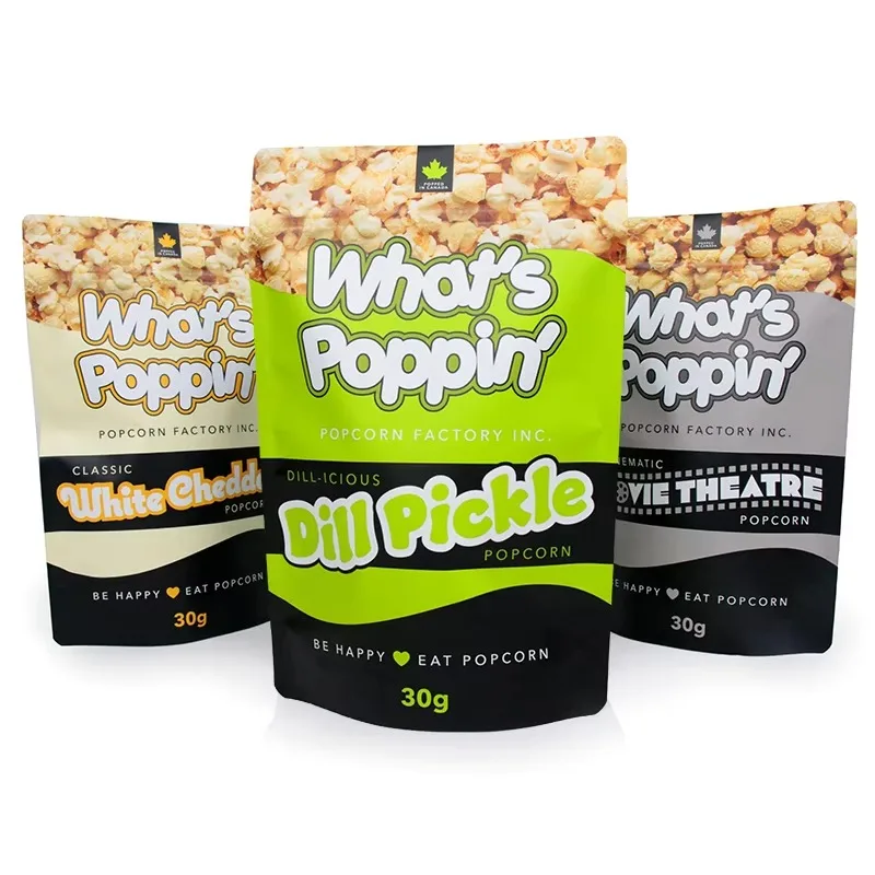 Custom  Food Pouch | Smell Proof Stand Up Zip Lock Bag | Chips Nuts Popcorn Snack Plastic Packaging
