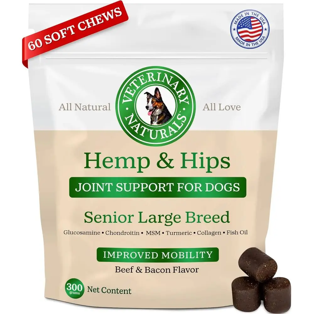 

Добавка для суставов для собак на основе конопли и HIPS, или: Поддержка суставов и облегчение боли в суставах при старении для крупных собак (стареющие крупные породы, и: Бекон)