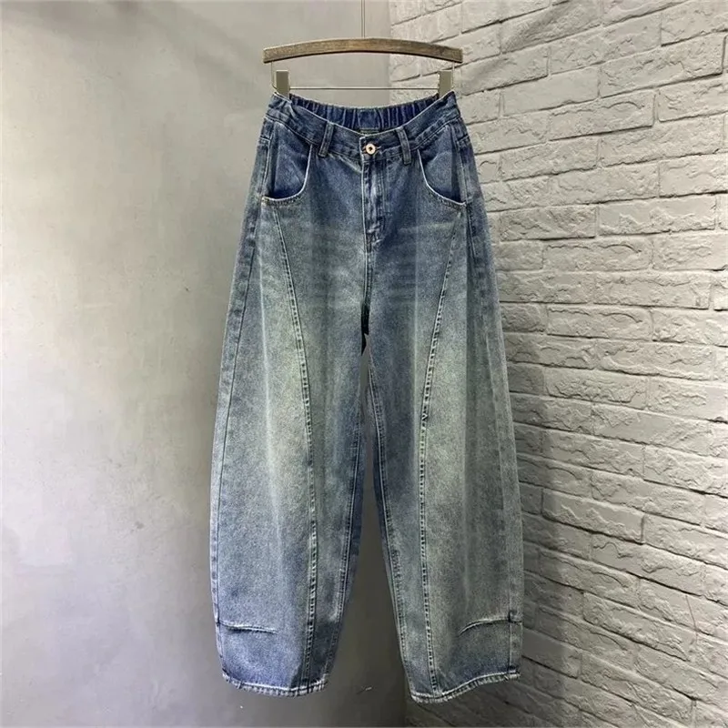 

Loose Wide Leg Harlan Jeans Men Women High Waist Vintage Sle Casual Trousers Comfortable Fit Blue Denim Spring Summer