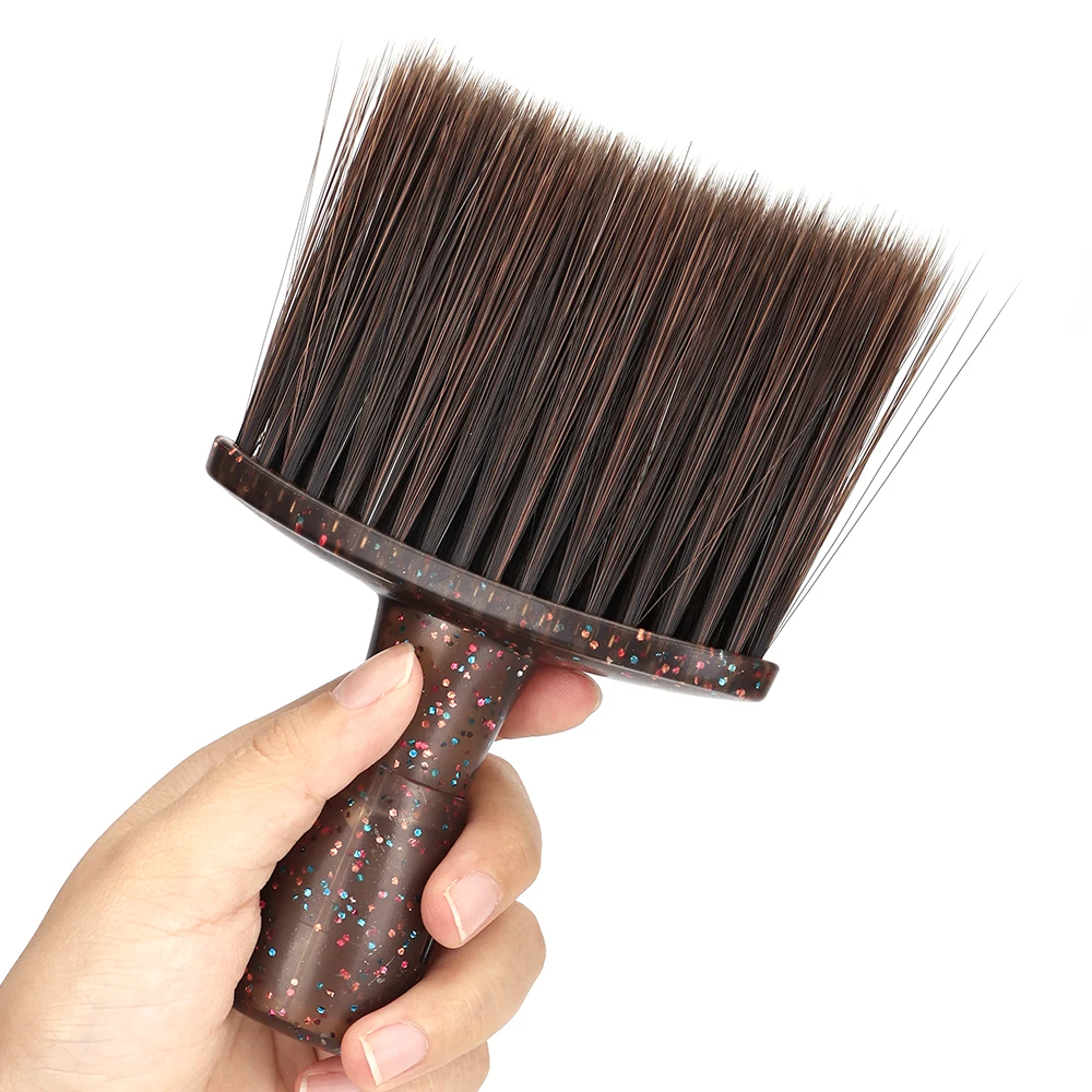 فرشاة تنظيف جديدة محمولة للرقبة بشعيرات ناعمة لصالونات التجميل لإزالة الشعر من الرقبة مثالية للحلاقين المحترفين