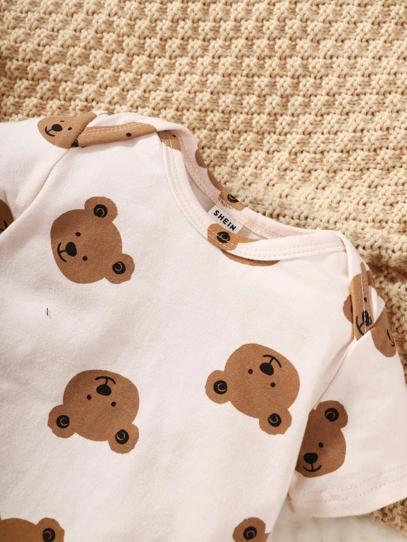Winter 0-1 Years Old Cool Boys  Long Sleeved Bear Print Pattern Tops And Sports Pants Casual Sweatshirt Casual  2-Piece Set