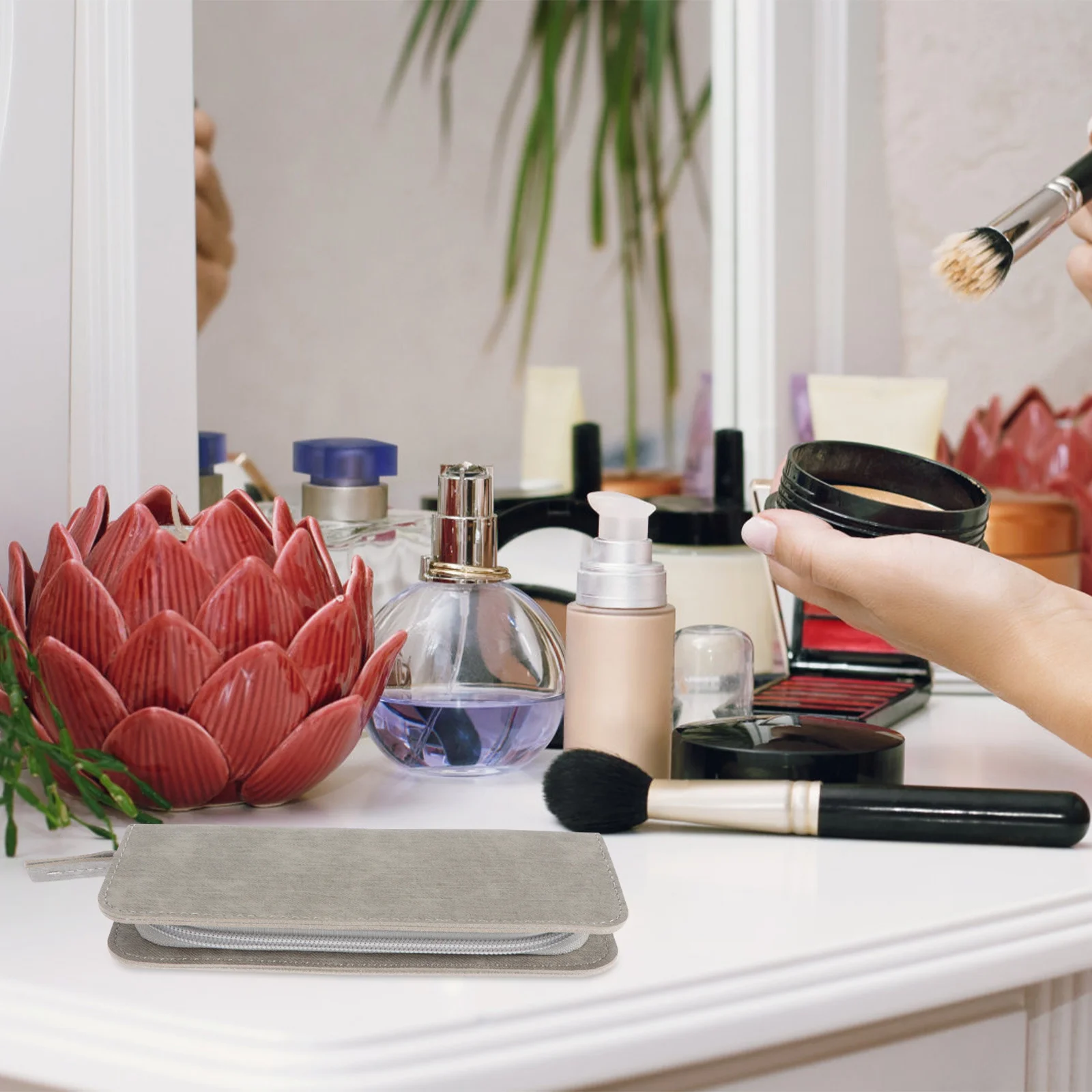 حقيبة تخزين أدوات المكياج، صندوق ملقط الرموش المدمج، مقاوم للغبار، حقيبة رموش محمولة، حقيبة سفر قوية لـ #6