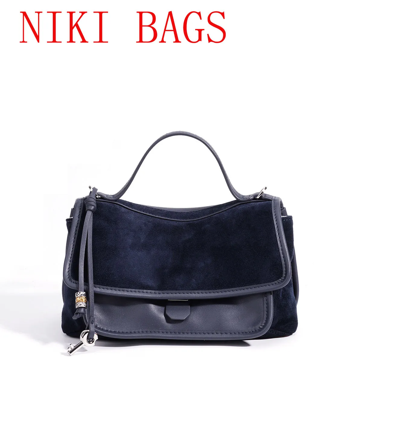 NIKI BAGS cowhide suede autumn-winter vintage handbags high-quality flap luxury casual cross-body bags High-quality  bag