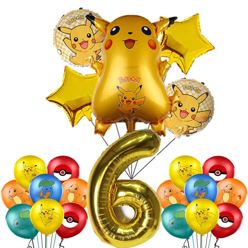 Pokemon decorazioni per feste di compleanno palloncini Foil Pikachu stoviglie usa e getta piatto tovagliolo sfondo per bambini forniture per feste