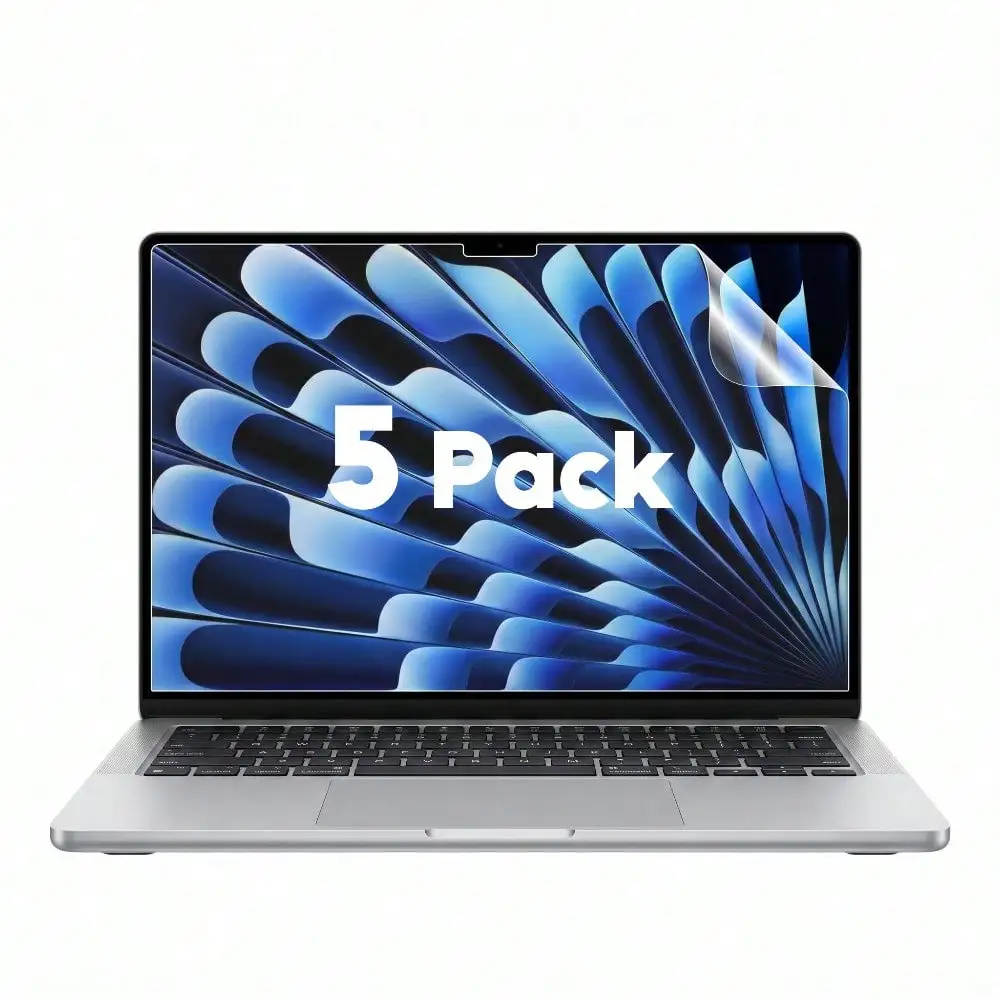  5 Pack for MacBook Air 15 Inch Screen Protector 2023-2026 M2 M3 M4 M5 Laptop Matte Anti Glare Film A2941 A3114 A3241 A3448