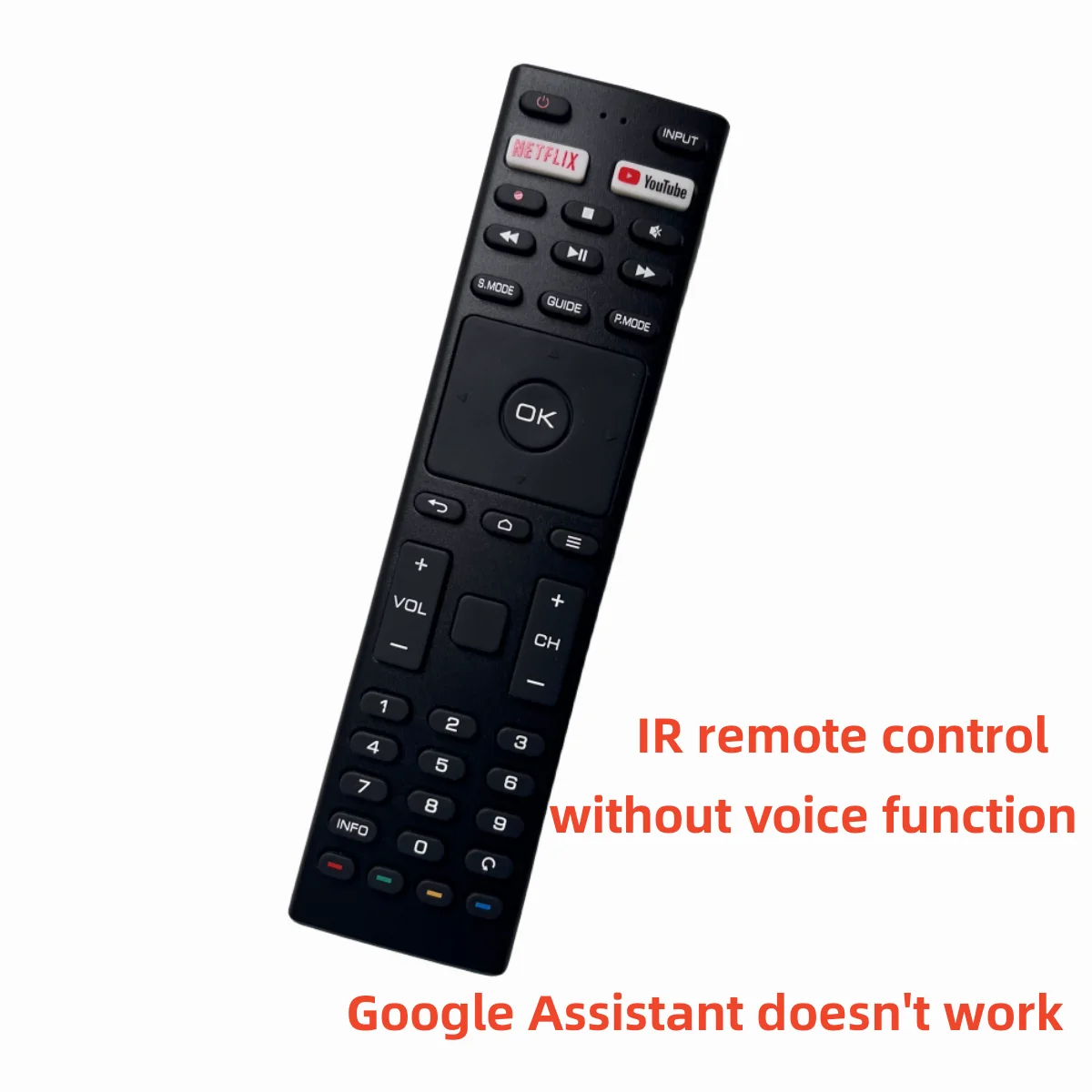 New no voice remote control fit for JVC Smart 4K TV LT-50MU508 LT-70MB508 LT-50KB607 LT-65MB508