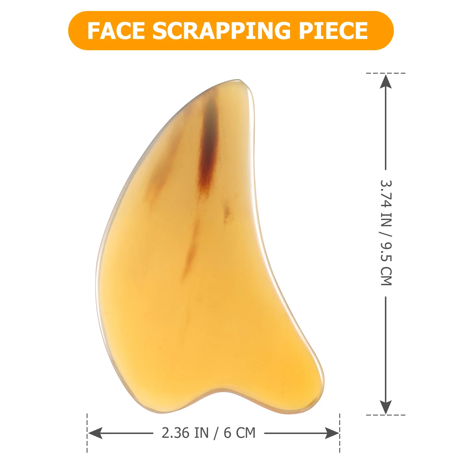 Ox Horn Gua Sha Board أداة تدليك كشط سطح أملس للوجه والرقبة علاج الجسم تعزيز لون البشرة مرونة غوا شا
