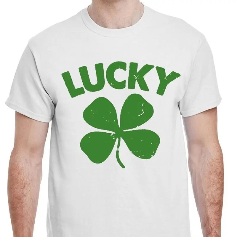 تي شيرت عيد القديس باتيس إكسسوارات الملابس الأيرلندية لاكي شامروك