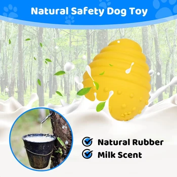Interactive Dog Toys Detachable Dog Tug of War Toy with 2 Rings Natural Rubber Dog Chew Toys Suitable  Large Dogs  Teeth 4