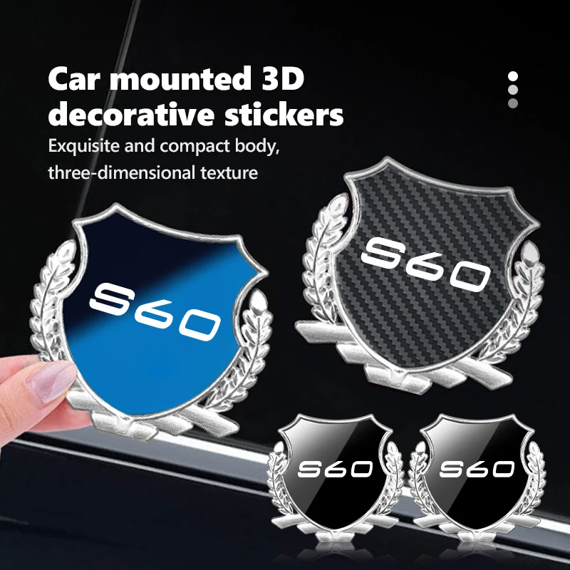 Pegatina Metálica para Coche, Adhesivo Lateral de Modificación, Logotipo para Ventana o Carrocería de Automóvil Volvo CX40 CX60 CX90 V60 V40 S60 V70 XC70 D2 D3 D4 D5 D6 D7