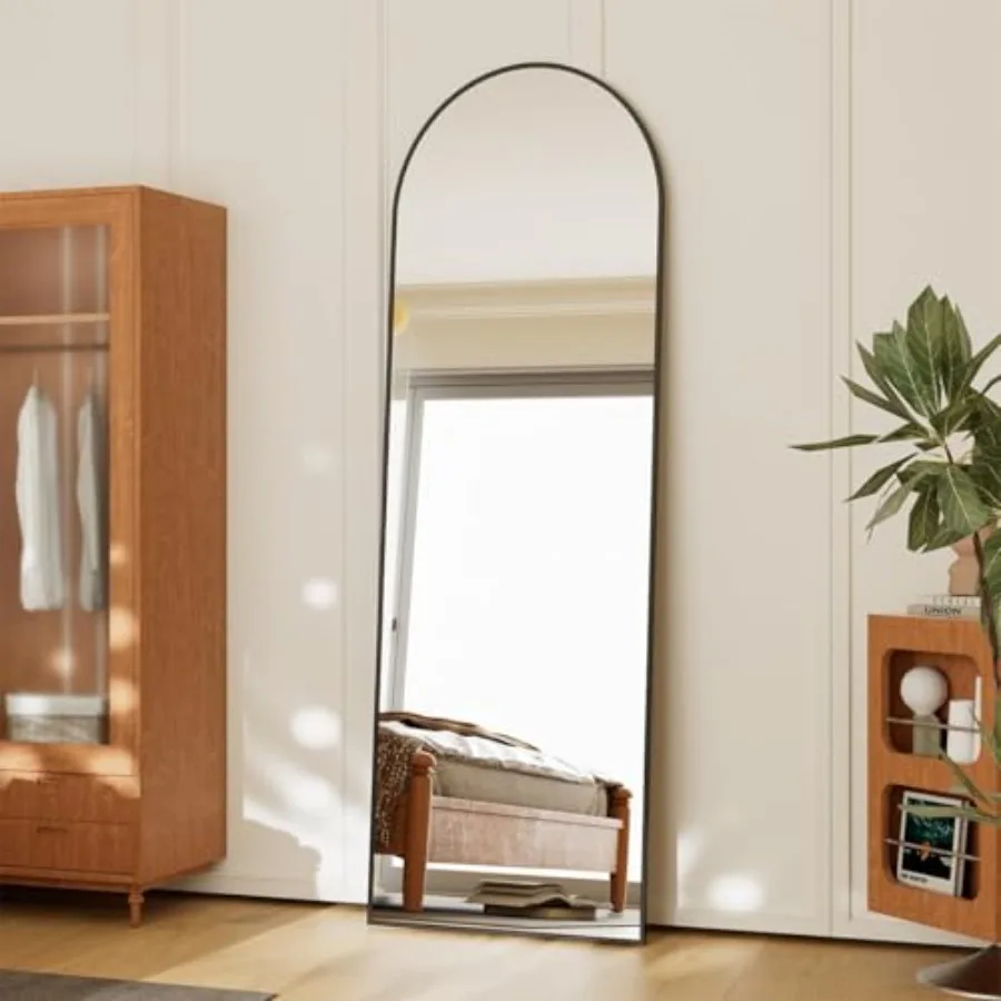 

21x56 inch Arched Full Length Mirror Large Floor Mirror with Aluminum Alloy Frame Standing Hanging or Leaning Wall-Mounted Full