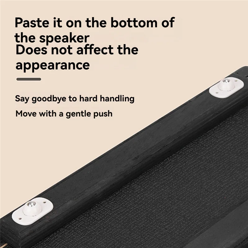 12 Pcs Self Adhesive Mini Caster Wheels 360° Smooth Rotation Universal Roller For Small Appliances Speaker-Y41A