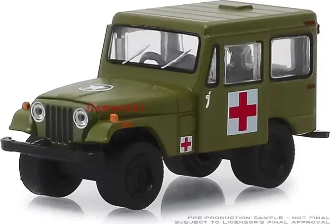 

GreenLight 1:64 1976, Jeep DJ-5, медицинская машина, литая под давлением модель автомобиля из металлического сплава, игрушки для коллекции подарков