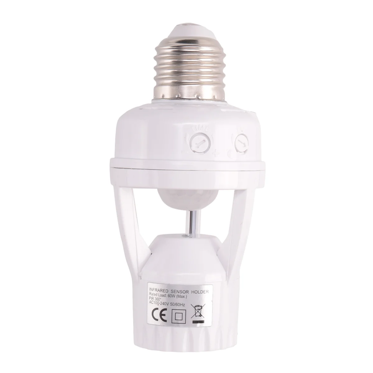 

E27 LED 220V Screw Light Bulb Holder LED PIR Infrared Motion Sensor Lamp with Switch Socket Identify E27 Motion Sensor