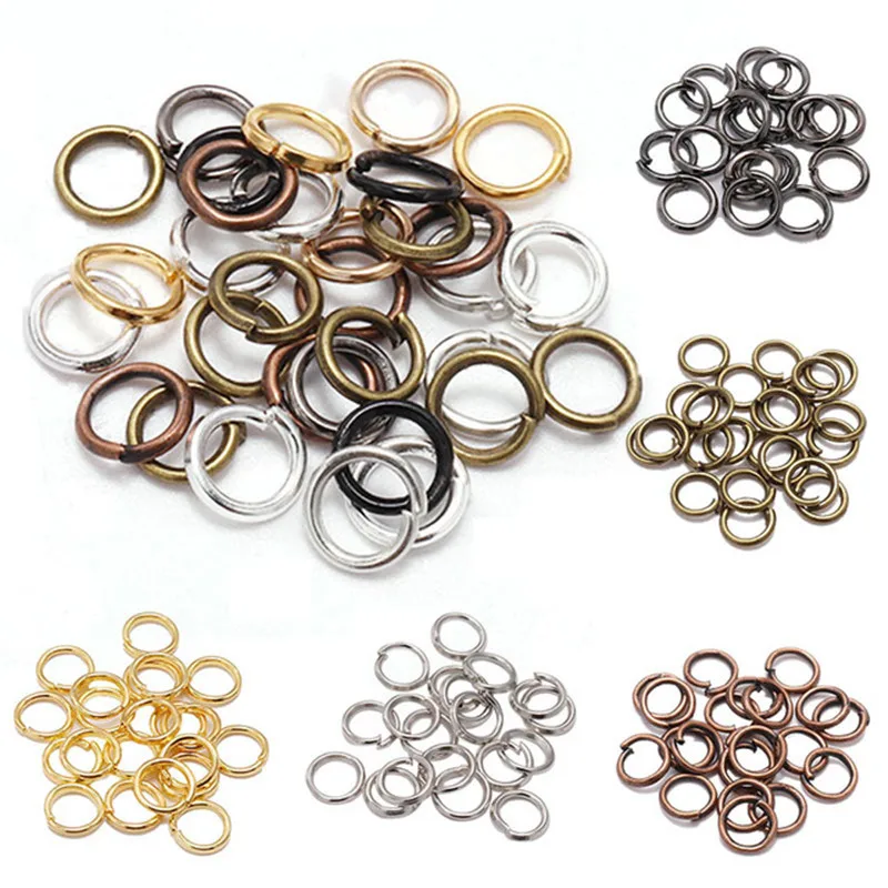 50/100/200pcs Open round Rings for Pendants Necklace Bracelet Connectors Jewelry Making Materials