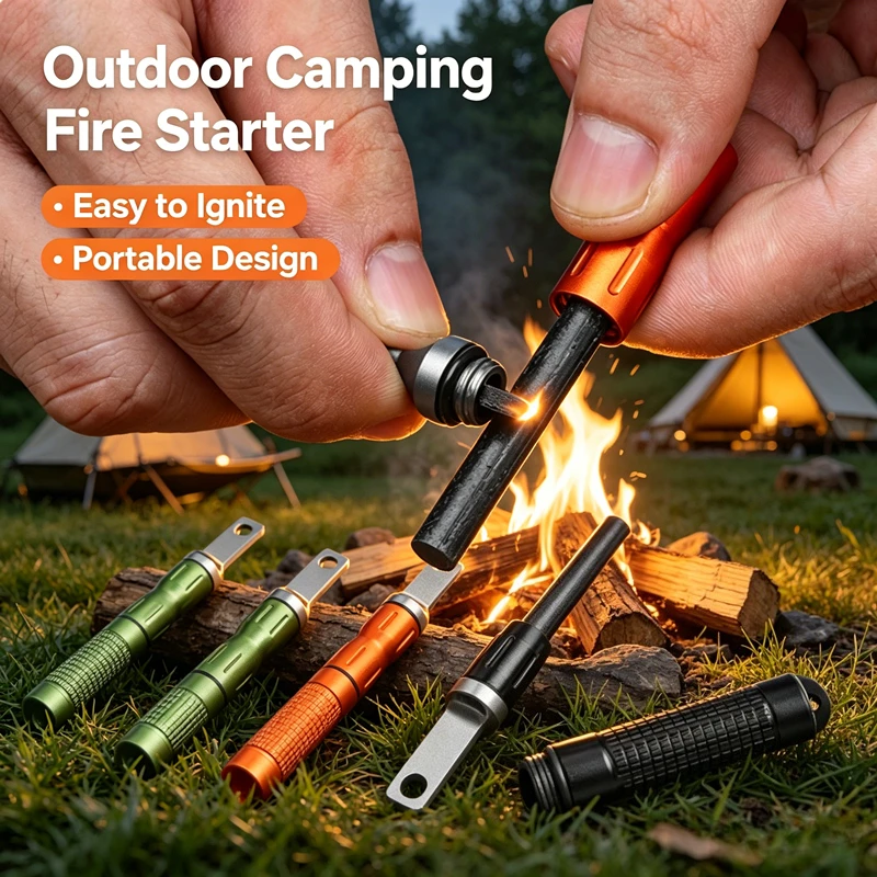 

Waterproof Outdoor Survival Lighter, Portable Durable Design, Ideal for Camping Adventure, Nice Men Gift & Smoking Accessory