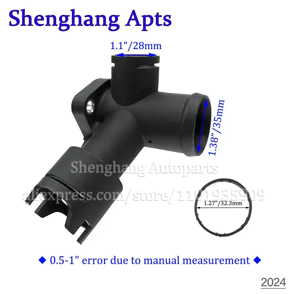 Coolant Pipe Adapter For Audi Q7 VW Atlas EOS Passat CC Touarge Phaeton Skoda Superb 3.2L 3.6L 03H121133,03H 121 133,03H121041