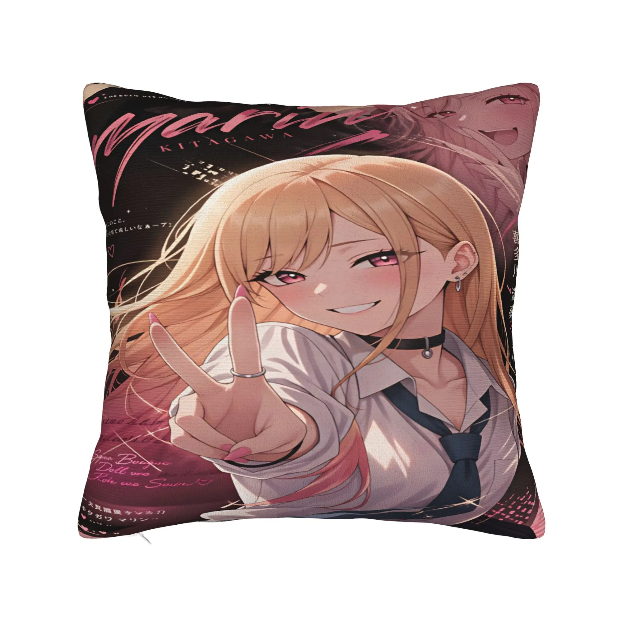 Marin Kitagawa Pillow Cover Japan Anime  Vintage Pillow Case For Sofa Car Home Decor Custom Cushion Cover Birthday Present
