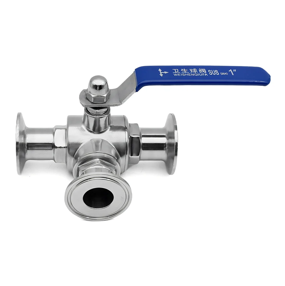 Sanitär-3-Wege-Kugelhahn aus SS304-Edelstahl – 19–51 mm T/L-Anschluss, Zwinge, Tri-Clamp, 1,5 Zoll/2 Zoll, für pharmazeutische Lebensmittel, Homebrew – Detail 7