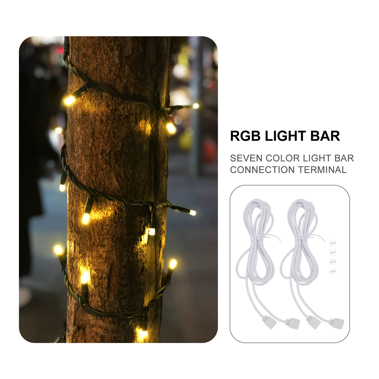 

4Pcs LED Strip Extension Cable Connector Rgb Light Cord PVC Flexible Insulation Smd 5050 3528 LED Strip Extension Cord Easy